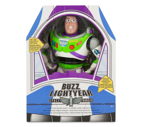 Buzz Lightyear 30cm Articulada Disney Store Luz Sonidos