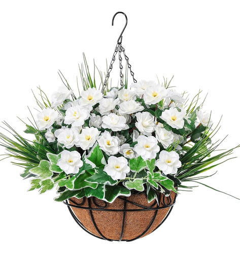Plantas De Flores Artificiales Colgantes En Cesta Para Decor