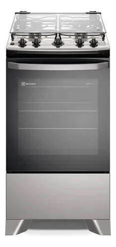 Fogão 4 bocas Electrolux Prata Efficient com Mesa Inox, PerfectCook e VaporBake FE4IS