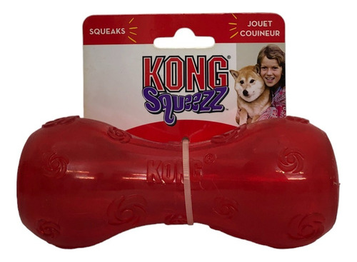 Juguete Para Perro Kong Squeezz Mediano Con Sonido  Colores 