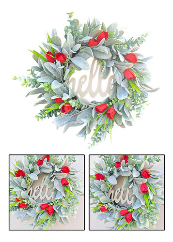 Hello Spring Wreath Flower Artificial Flower Ornament