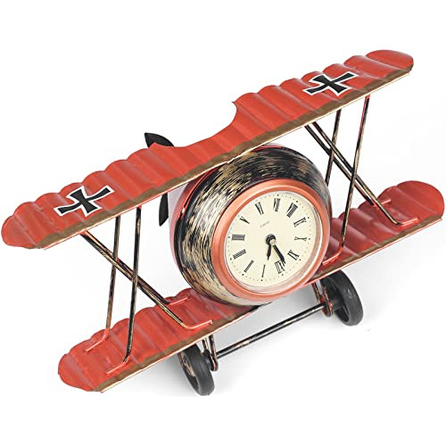 Decoración Vintage De Avión Reloj, Adorno De Avión M...