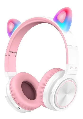 Auriculares Bluetooth Inalámbricos Orejas Gato Luz Led