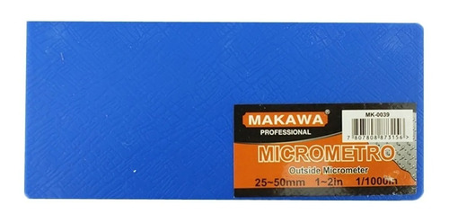 Micrometro 25 - 50 Mm Caja Plastico Makawa Mk-0039