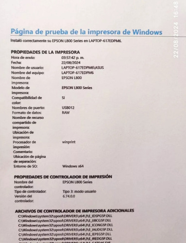 Motor Arrrastre De Banda Dentada Para Epson L800 (Usado)