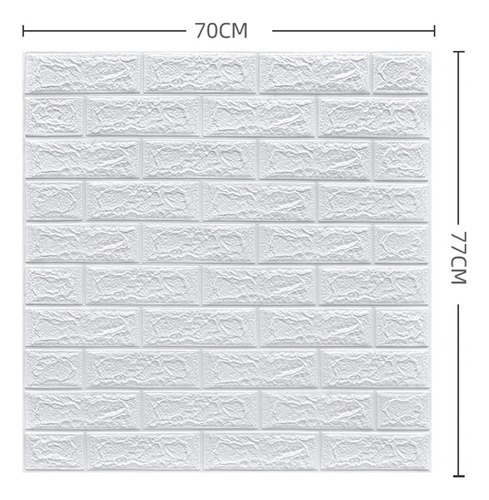 Placas Autoadhesivas Blanco Ladrillo Pack X 15 3d 70x77
