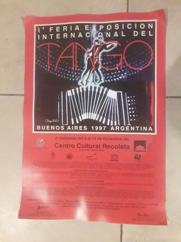 Afiche Póster 1 Feria Exposición Internacional Tango 1997