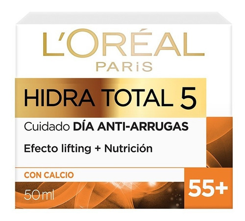 Crema Facial Antiarrugas +55 Loréal Paris Hidra-total X 50ml Tipo de piel Todo tipo de piel