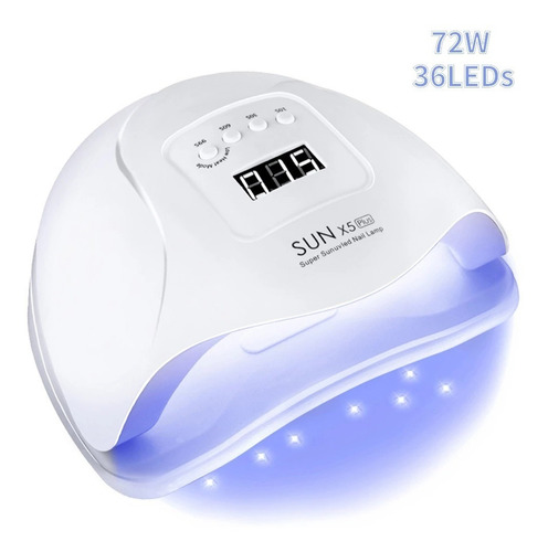 Imagen 2 de 4 de Secador De Uñas Rápido (pantalla Lcd, 35 Leds Uv Sun, 72w)