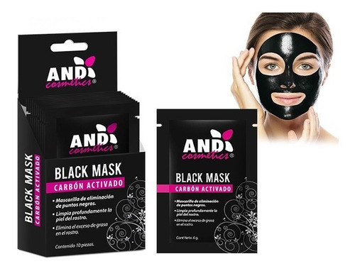 Mascarilla Facial And Con Carbon Activado Puntos Negros 6 Gr