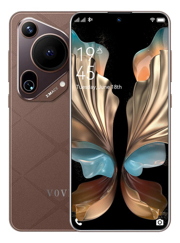 Dual Sim Vove P70 Ultra 2025 Más Populares Smartphone Ram16+512 Batería De Larga Duración 7.3 Pulgadas Ofertas Celular Soporta Red 4/5g Wifi Android14 Marrón