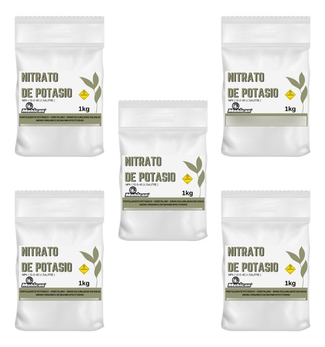 Promo 5 X Fertilizante Nitrato Potasio (salitre) 1 Kg