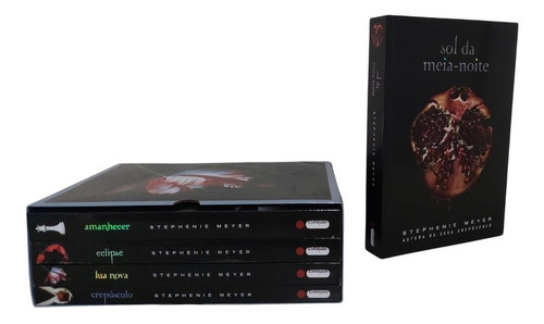 Imagem 3 de 9 de Box Saga Crepúsculo + Livro Sol Da Meia Noite Pronta Entrega