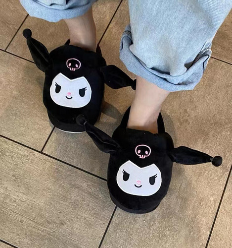 Zapatillas De Algodón Engrosado Con Orejas Móviles