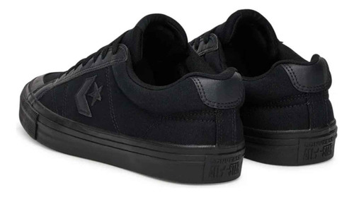 Zapatillas Toda Negra Lona Converse Sport Casual Estrella