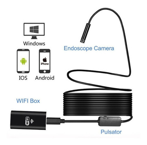 Cámara Endoscopio Wifi iPhone Android Led Espia Windows Mac