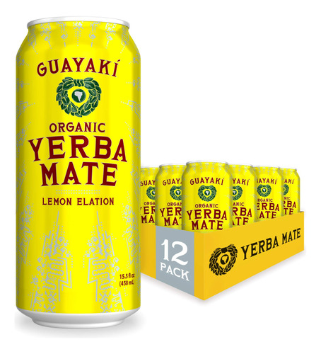 Guayaki - Yerba Mate Con Limon, Organico, 16 Onzas Liquidas,