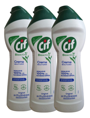 Cif Limpiador Cremoso Multiuso 375gr X3