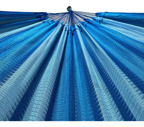 Imagen 4 de 4 de Hamacas 100% Yucatecas De Nylon Colorida Azul