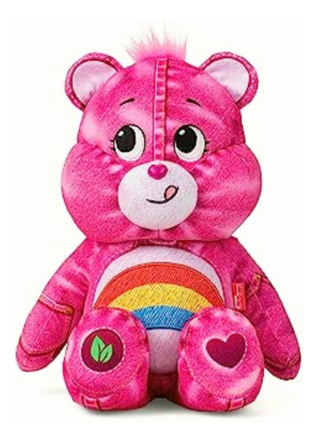 Care Bears 14 Medium Plush, Denim Edition Cheer Bear, Eco