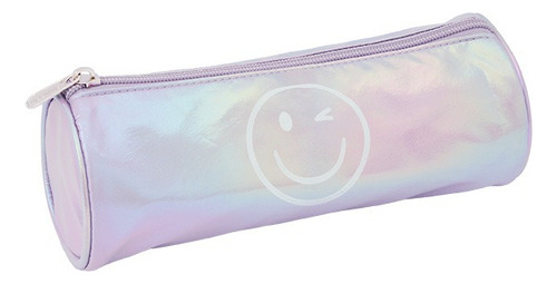 Canopla Cartuchera Tubo Cute Lila Holografico Mooving