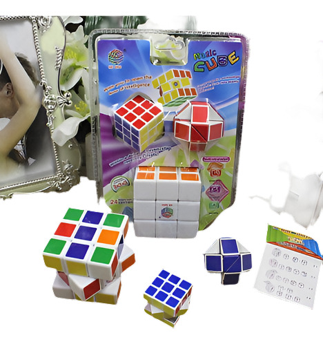 Conjunto De Cubo Mágico 3 X 3 X 3, Regla 3d Profesional Velo