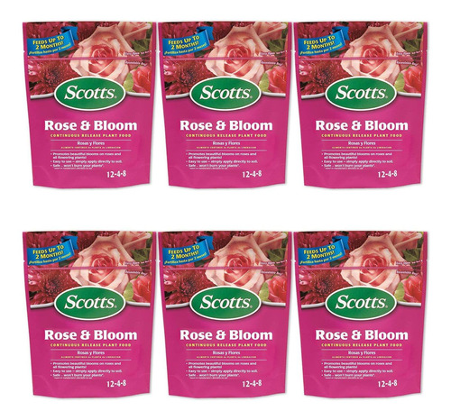 Scotts Fertilizante 1009501 rose& Bloom Alimentos (6 pack), 