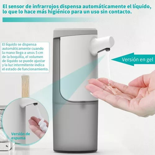 Dispensador automático de jabón espumoso, dispensador de jabón manos  libres, dispensador de jabón recargable de espuma, dispensador de jabón sin