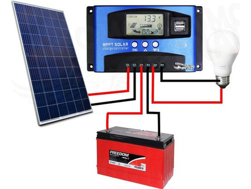 Controlador Solar De 60a Mppt Dual Usb Pantalla Lcd