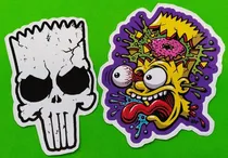 Comprar X10 Calcomanías Rip Curl Calaveras Simpsons Powell Peralta