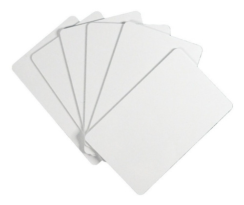 Imagem 1 de 5 de Cartão Pvc Branco Cr-80 0.76 Mm 100un