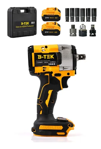 Chave de Impacto a Bateria B-Tek DZ-51 Profissional 48V 580 Nm com