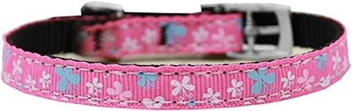 Mirage Pet Products Butterfly Nylon Dog Collar With Classic 