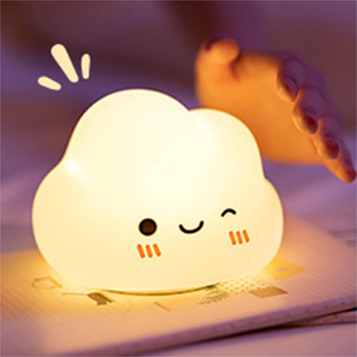 Lámpara De Mesa Con Forma De Nube De Gel De Sílice, Luz Noct