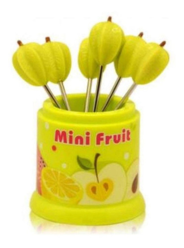 Aleissi 6 Palillos Y 1 Contenedor De Mini Frutas Para Botana