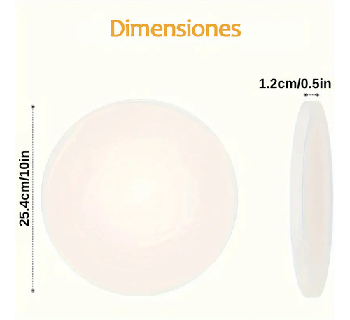 Base Doble De Cartón Para Pastel - 25cm Blanco, 6 Piezas Color Blanco