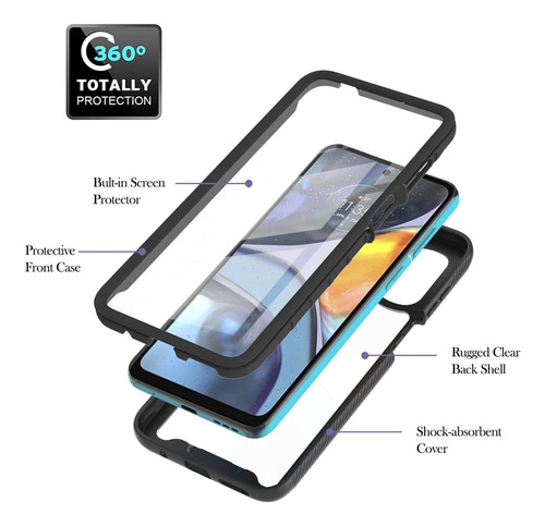 K Para Motorola Moto G22/moto E32 4g Case Com Built-in