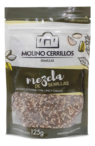 Mix Semillas Molino Cerrillos Sin Tacc Sesamo Chia Lino 125g