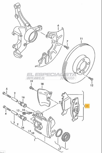Pastilla De Freno Delantera Volkswagen Cross Polo 2014