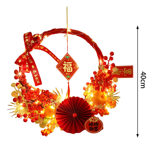 Corona De Año Nuevo, Corona Floral Artificial, Corona Para