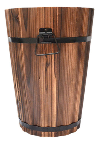Maceta Con Forma De Cubo De Madera Para Jardín Y Hogar Con F