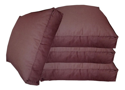 4 Almohadones De Gabardina Con Cierre 60x60