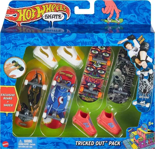 Skate de Dedo com Carrinho - Hot Wheels - Rig Storm - Tony Hawk