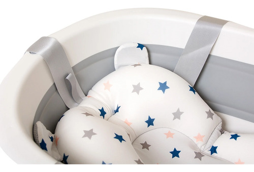 Tina Para Bebe Tubbies 2go - Small + Pad + Toalla De Capucha Tubbies 2 Go Small / Pad / Toalla Gris