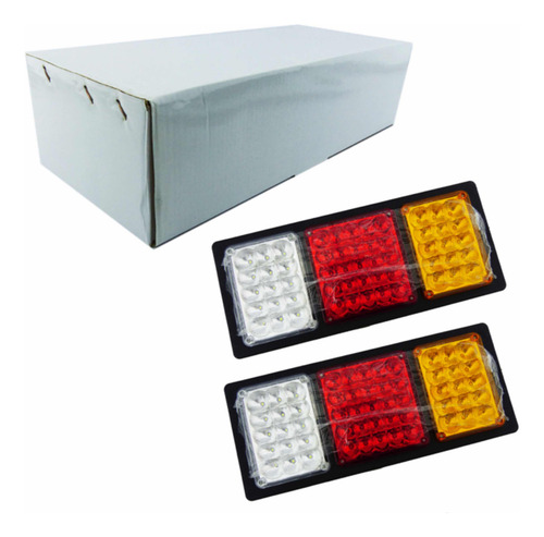 Set X2 Foco Trasero Grande P/ Camion 24 Volt