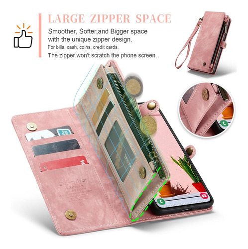 B2 Funda Estilo Cartera A Prueba De Caídas For Samsung