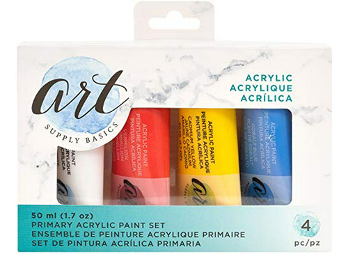 American Crafts Primary Acrylic Paint 4-pkg