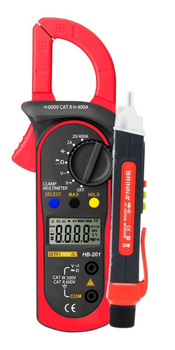 Pinza Amperometrica Capacimetro Brinna + Detector Inductivo