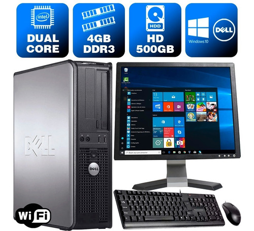 Imagem 1 de 5 de Cpu Barato Dell Mt Dcore 4gb Ddr3 500gb Mon17q Brinde