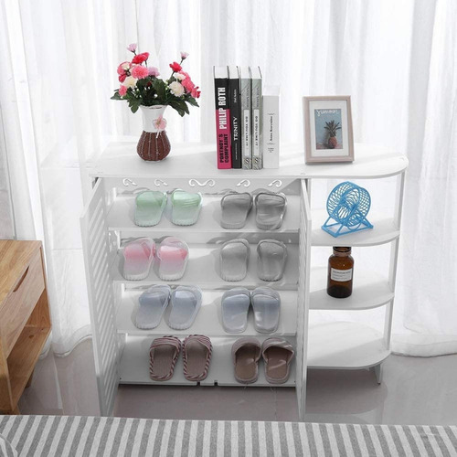 Mueble Zapatero Organizador Hogar 4 Niveles Blanco